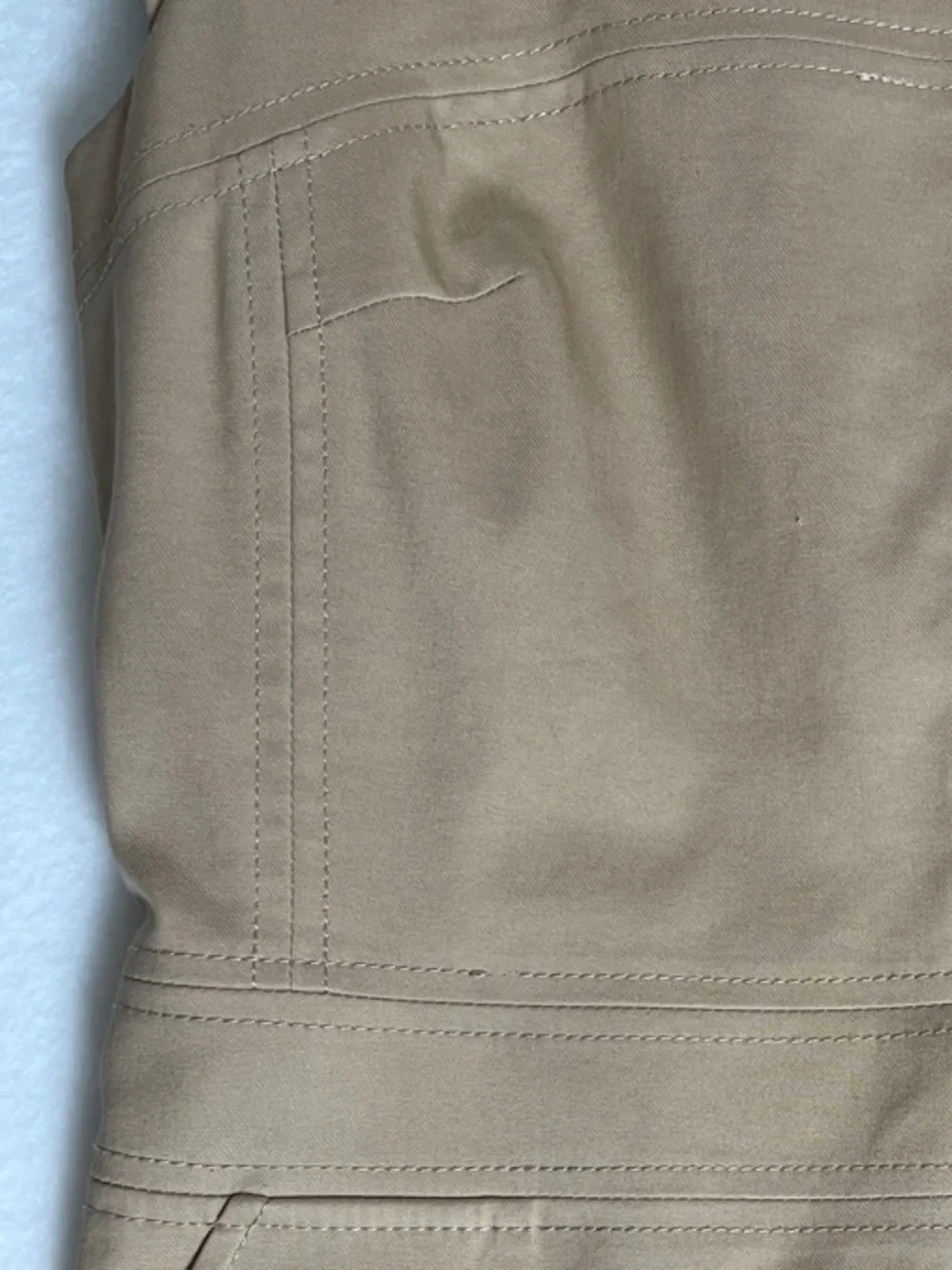Tory Burch Tan Square Neck Cap Sleeve Sheath Dress Pockets Size 8